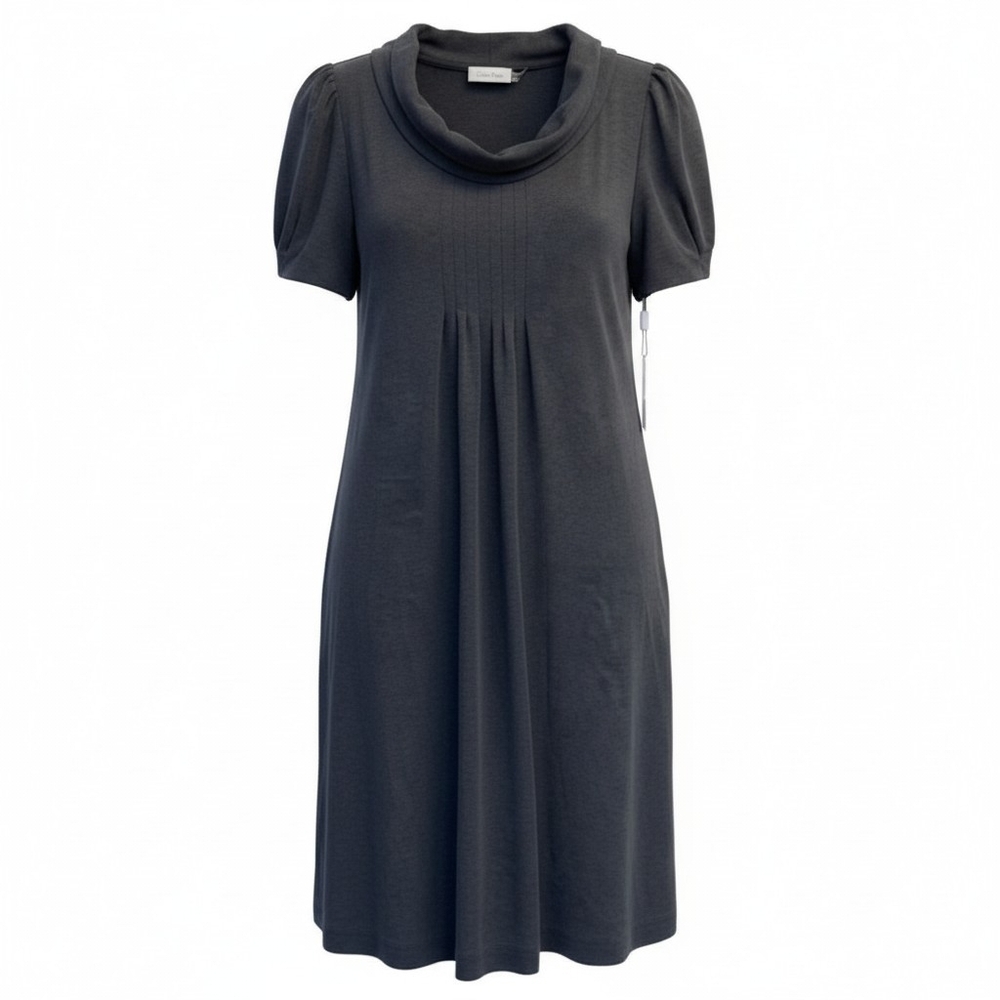 Calvin Klein Charcoal Scoop Neck Dress - Picture 1 of 11